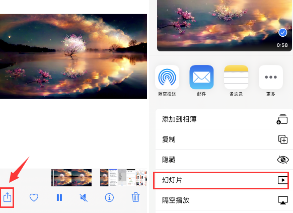 吴桥苹果14维修店分享iPhone14相册视频如何循环播放 